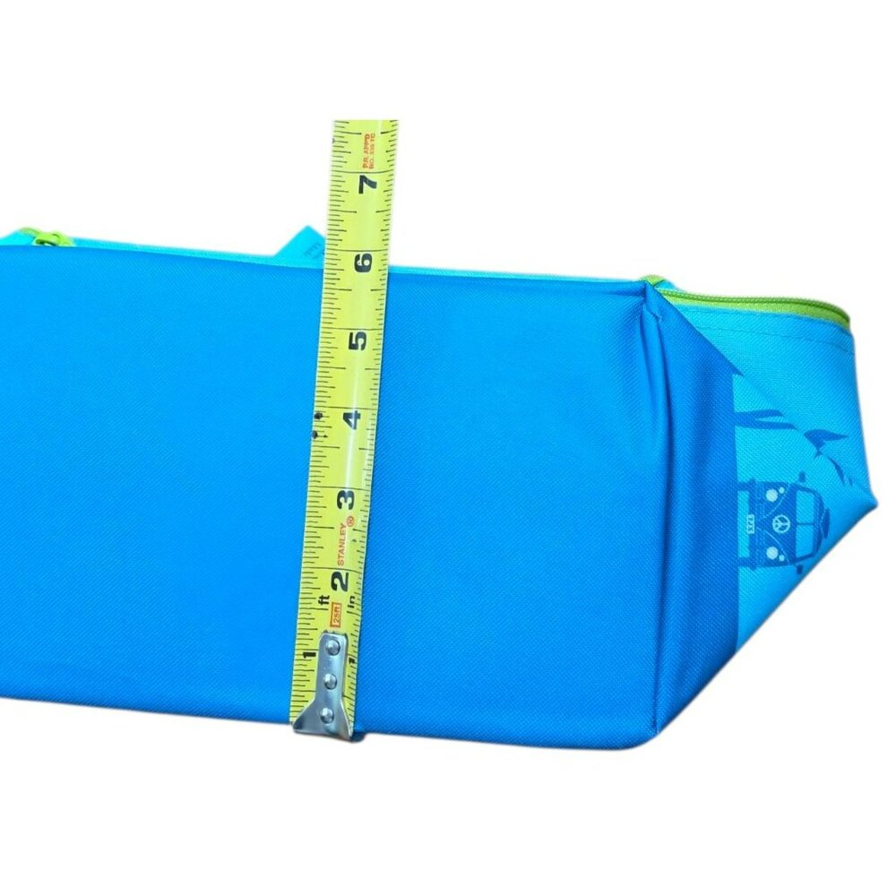 New Trader Joes Mini Insulated Cooler Bag Blue Picnic School Work Lunch 1.5 gal - Picture 8 of 9